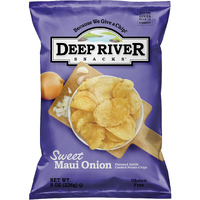 Deep River Snacks Sweet Maui Onion Kettle Cooked Potato Chips, Non Gmo, 8 Ounce (Pack Of 12)