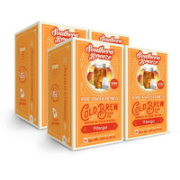 Southern Breeze Cold Brew Sweet Tea Mango Iced Tea With Black Tea And Zero Carbs Zero Sugar, 20 Individually Wrapped Tea Bags, Pack Of 4