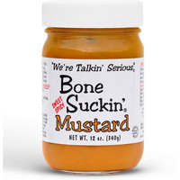 Bone Suckin' Sauce Mustard, Non Gmo, Gluten And Fat Free, Great Tasting Condiment, National Champion, World Mustard Museum (12 Ounce, Sweet Spicy)