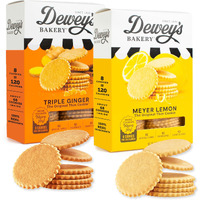 Dewey's Bakery Meyer Lemon & Triple Ginger Moravian Style Thin Cookies Duo Pack | No Artificial Flavors, Synthetic Colors Or Preservatives | Baked In Small Batches | 9Oz (Pack Of 2)
