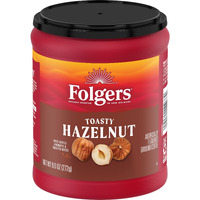 Folgers Toasty Hazelnut Flavored Ground Coffee, 9.6 Ounce