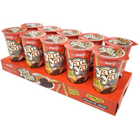 Meiji Yan Yan Dipping Sticks, Chocolate Crme - 2 Oz, Pack Of 10 - Cracker Sticks With Fun Animals Phrases