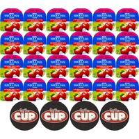 Hormel Thick & Easy Apple Juice, Clear Single Serve Level 2 Nectar Consistency Thickened Beverage, 4 Oz Cup (Pack Of 24) With 4 By The Cup Coasters