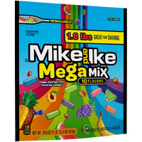 Mega Mix Mike And Ike Candy, 28.8 Ounce Bag (Pack Of 1), Chewy Candy, Vending Machine Candy, Gummy Candy Mix