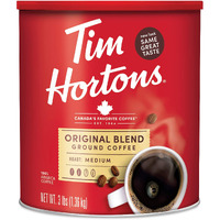 Tim Hortons Original Blend, Medium Roast Ground Coffee, Canadas Favorite Coffee, Made With 100% Arabica Beans, 48 Ounce Canister