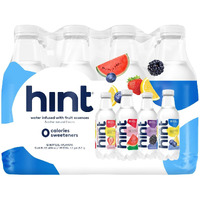 Hint Water White Variety, 3 Bottles Each Of: Watermelon, Blackberry, Blueberry Lemon, And Strawberry Lemon. Flavored Water With Zero Calories, Zero Sugar, And Zero Sweeteners, 16 Fl Oz (Pack Of 12)