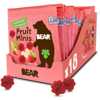 Bear Real Fruit Snack Minis, Strawberry - (Pack Of 18) - Bite Sized Snacks For Kids, Gluten Free, Vegan, Non Gmo, 0.7 Oz