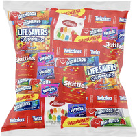 Halloween Bulk Assorted Fruit Candy - Starburst, Skittles, Gummy Life Savers, Air Heads, Jolly Rancher, Sour Punch, Haribo Gold-Bears, Gummy Bears & Twizzlers (32 Oz Variety Pack)