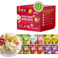 Onetang Freeze-Dried Mixed Fruit, 12 Pack Single-Serve Pack, Non Gmo, Kosher, No Add Sugar, Gluten Free, Vegan, Holiday Gifts, Healthy Snack 0.35 Ounce