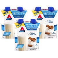 Atkins Creamy Cinnamon Swirl Protein Shake, 15G Protein, Low Glycemic, 2G Net Carb, 1G Sugar, Keto Friendly, 12 Count