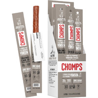 Chomps Grass Fed Venison Jerky Snack Sticks, Keto & Paleo, Whole30 Approved, Non-Gmo, Gluten Free, Sugar Free, Nitrate Free, 90 Calorie Snacks, 1.15 Oz Meat Stick, Pack Of 24