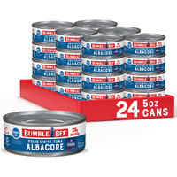 Bumble Bee Solid White Albacore Tuna In Water, 5 Oz Can (Pack Of 24) - Wild Caught Tuna - 29G Protein Per Serving, High In Omega-3S - Non-Gmo Project Verified, Gluten Free, Kosher