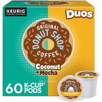 The Original Donut Shop Duos Coconut + Mocha Coffee, Keurig Single Serve K-Cup Pods, Medium Roast Coffee, 60 Count, (6 Packs Of 10)