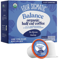 Four Sigmatic Adaptogen Coffee K-Cups | Organic Medium Roast Ground Coffee With Ashwagandha, Eleuthero, Chaga & Tulsi | Fair Trade | Immune Support & Stress Relief | Keto | 24 Count