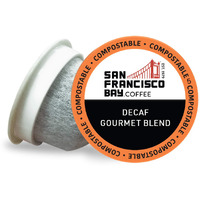 San Francisco Bay Compostable Coffee Pods - Decaf Gourmet Blend (80 Ct) K Cup Compatible Including Keurig 2.0, Dark Roast, Swiss Water Processed