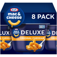 Kraft Deluxe Original Mac & Cheese Macaroni And Cheese Dinner Microwavable Dinner, 8 Ct Box, 2.39 Oz Cups