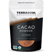 Terrasoul Superfoods Raw Organic Cacao Powder, 16 Oz, Rich Chocolate Goodness For Baking, Smoothies, And Blissful Hot Cocoa