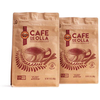 Caf   De Olla Ground Coffee, 12 Ounce (Pack Of 2), Cinnamon And Brown Sugar Spiced Mexican Dark Roast Coffee By La Monarca Bakery