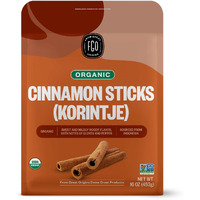 Fgo Organic Korintje Cinnamon Sticks, From Indonesia, 100+ Sticks 2 3/4"" Packaging May Vary (Pack Of 1)