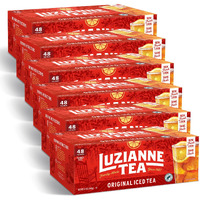 Luzianne Unsweetened Iced Tea Bags, Family Size, 48Ct Box (Pack Of 6)