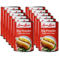 Loma Linda Big Franks - Plant-Based Sausages In Convenient 12-Pack 15Oz Cans For Hearty Meatless Meals
