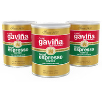 Caf   Gavia Decaf Espresso Roast Extra Fine Ground Coffee, 100% Arabica, (3 X 10 Oz Cans)