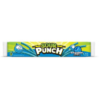 Sour Punch Straws, Sweet & Sour Flavored Soft, Chewy Candy, Tray, Blue Raspberry , 2 Ounce (Pack Of 24)