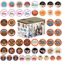 Perfect Samplers Flavored Coffee Variety Pack, Including Vanilla, Chocolate Coffee & More, Flavored Coffee Pods For Keurig K Cups Machines, 50 Count