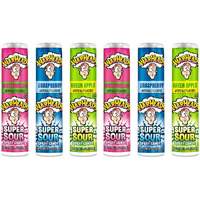 Warheads - Super Sour Candy Spray - Blue Raspberry, Green Apple And Watermelon Flavors - 0.68 Oz. Bottles - 6 Pack