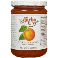 D'Arbo All Natural Fruit Spread, Rose Apricot, 16 Oz