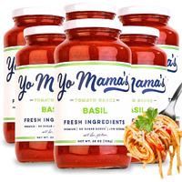 Yo Mama's Foods Keto Tomato Basil Pasta And Spaghetti Sauce - Pack Of (6) - No Sugar Added, Low Carb, Low Sodium, Vegan, Gluten Free, Paleo Friendly, And Made With Whole, Non-Gmo Tomatoes