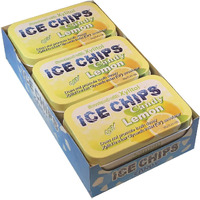 Ice Chips Xylitol Candy Tins (Lemon, 6 Pack); Low Carb, Gluten Free - Includes Band As Shown