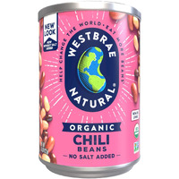 Westbrae Natural Organic Chili Beans, No Salt Added, 15 Oz (Pack Of 12)