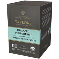 Taylors Of Harrogate Organic Peppermint Herbal Tea, 50 Count (Pack Of 6)