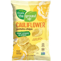 Real Food From The Ground Up Cauliflower Chips - 6 Pack Snack Bags (Sour Cream & Onion, 6 Pack)