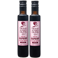 Raspberry Balsamic Vinegar - Gourmet Barrel Aged Infused Balsamic Vinegar - Great For Dressing Dipping Glazing - No Artificial Flavors Or Added Sugar - Made In Texas (8.5 Oz, 2 Pack)