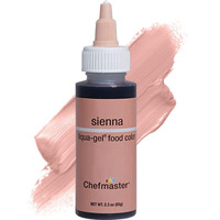 Chefmaster Sienna Liqua-Gel Food Coloring | Vibrant Color | Professional-Grade Dye For Icing, Frosting, Fondant | Baking & Decorating | Fade-Resistant | Easy-To-Use | Made In Usa | 2.3 Oz