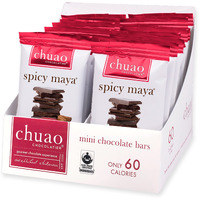 Chuao Chocolatier Spicy Maya Dark Chocolate Mini Bars | Gourmet Chocolate Cinnamon Cayenne Artisan European No Preservatives | For Gift Baskets, Christmas, Valentines Day, Gifts For Women, Men, Birthday, Thank You, Care Package | 24 Pack