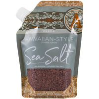 Saltworks Artisan Salt Company Alaea Red Hawaiian-Style Sea Salt, Coarse Grain, Pour Spout Pouch, 16 Ounce