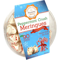 Krunchy Melts Original Meringue Cookies | Peppermint Crush Flavor | Only 90 Calories Per Serving | Fat Free, Gluten Free, Dairy Free (4 Oz)