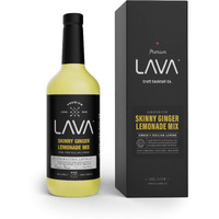 Lava Premium Skinny Ginger Lemonade Vodka Cocktail Mix Made With Sicilian Lemon Juice, Candied Ginger Puree (Skinny Ginger Lemonade Mixer, 1 Bottle (33.8 Ounces))
