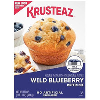 Krusteaz Wild Blueberry Muffin Mix - No Artificial Flavors Or Colors - 17.1 Oz (Pack Of 3)
