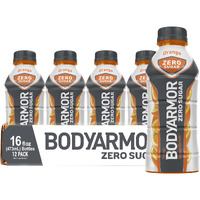 Bodyarmor Zero Sugar Orange, Sugar Free Sports Drink - Low-Calorie Hydration - Natural Flavors With Potassium Packed Electrolytes, Antioxidants, And B-Vitamins, 16 Fl Oz (Pack Of 12)
