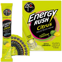 4C Powder Energy Rush Stix, Energy Rush - Citrus 350 Count, Bulk Buy, Singles Stix, On The Go, Refreshing Water Flavorings, Value Pack
