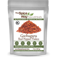 The Spice Way Gochugaru Korean Red Pepper Flakes - 8 Oz - Premium Quality Red Pepper Flakes & All-Natural Seasoning - Perfect Ingredient For Kimchi, Stir-Fries, Soups And More