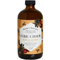 Hany's Harvest Maple Honey Fire Cider | 16 Fl Oz Glass Bottle | All-Natural Apple Cider Vinegar Wellness Tonic | Supports Immune System & Digestion