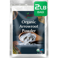 Jiva Organics Organic Arrowroot Flour (Powder) 2 Pound Bag - Raw, Non-Gmo