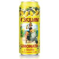 A' Siciliana Sicilian Sparkling Beverage- Refreshing And Delicious Italian Soda Made With Sicilian Citrus. Authentic Imported Italian Beverage - Blood Orange Soda 24 Pack 11.15 Fl Oz Cans