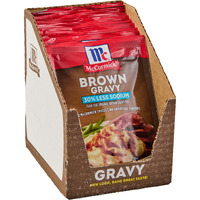 Mccormick 30% Less Sodium Brown Gravy Mix, 0.87 Oz (Pack Of 12)