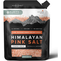 Willow & Everett Himalayan Pink Salt - Coarse Grain For Grinder Refill, 2.2Lb / 1Kg - Easy Pour Spout, Non-Gmo - Kosher Rock Salt For Cooking